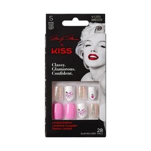 KISS Marilyn Monroe Pink and White Press-On Nails Limited Edition NWT